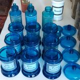 Set of 15 ancient apothecary pots