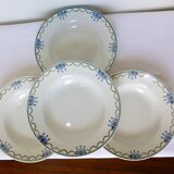 4 assiettes creuses vintage de St Amand 220631