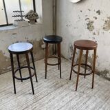 Set of three high bistro stools