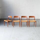 Set of 4 dning chairs 'Model 75' by Niels O. Moller