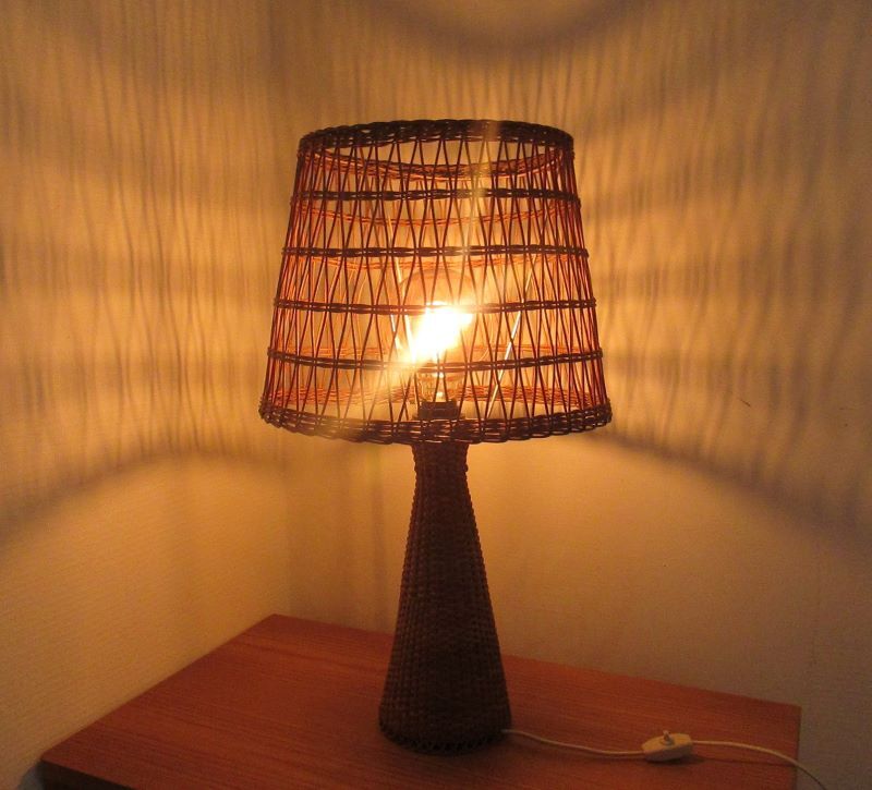 1960 Wicker Lamp