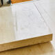 Table basse modulable en travertin – design sculptural années 70