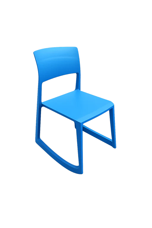 Stackable cafeteria chair Pacific Blue