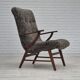 60s, Danish design, refurbished armchair, genuine sheepskin "Wellington".
