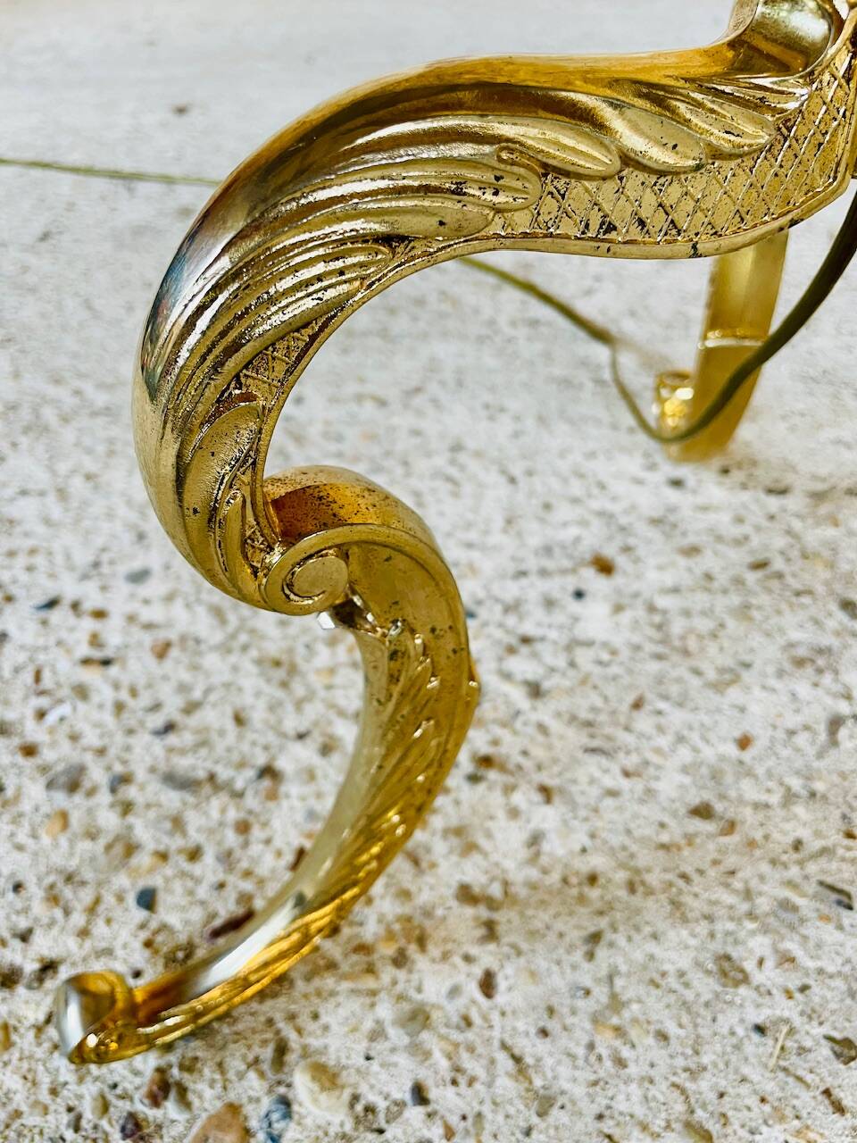 Vintage brass floor lamp, tripod circa 1960s