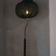 Organic Swedish floor lamp from the mid-century in burnt wood, Wabi Sabi, 1950s