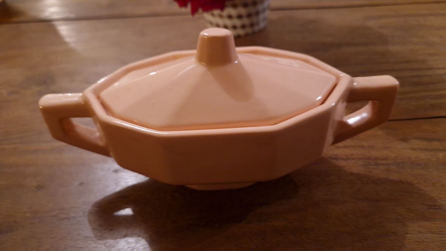 Longwy ceramic pink coffee tea set