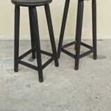 Solid wood stool