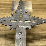 Ancient bronze crucifix brass object of worship, jesus Christ religion nineteenth