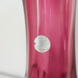 Vase Murano splash pink glass