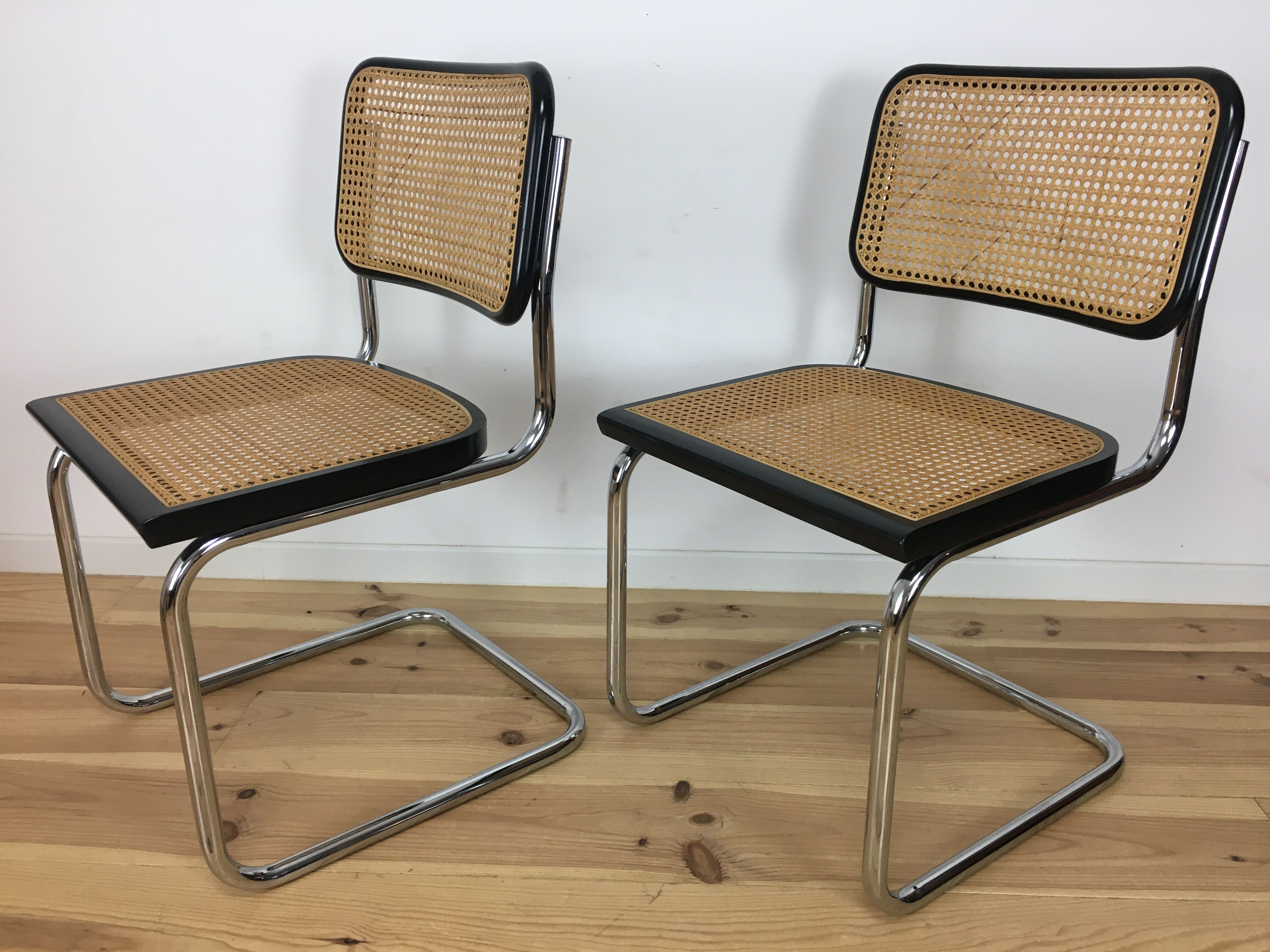 4 chairs Cesca B32 by Marcel Breuer