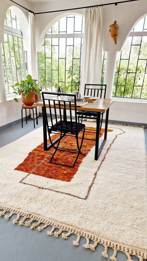 Tapis berbère en laine pure taille 150 x 250 cm