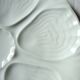 6 oyster plates in white Limoges porcelain