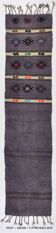 2x8 Grey Turkish Kilim Rug For Hallway, 56x244 Cm