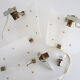 Lot of 3 brass and Rockabilly plexiglass wall light year 50