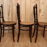 Set of 6 bistro chairs by Fischel