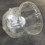 Vintage chandelier pendant lamp in molded glass tulip shape