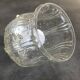 Suspension lustre vintage en verre moulé forme tulipe