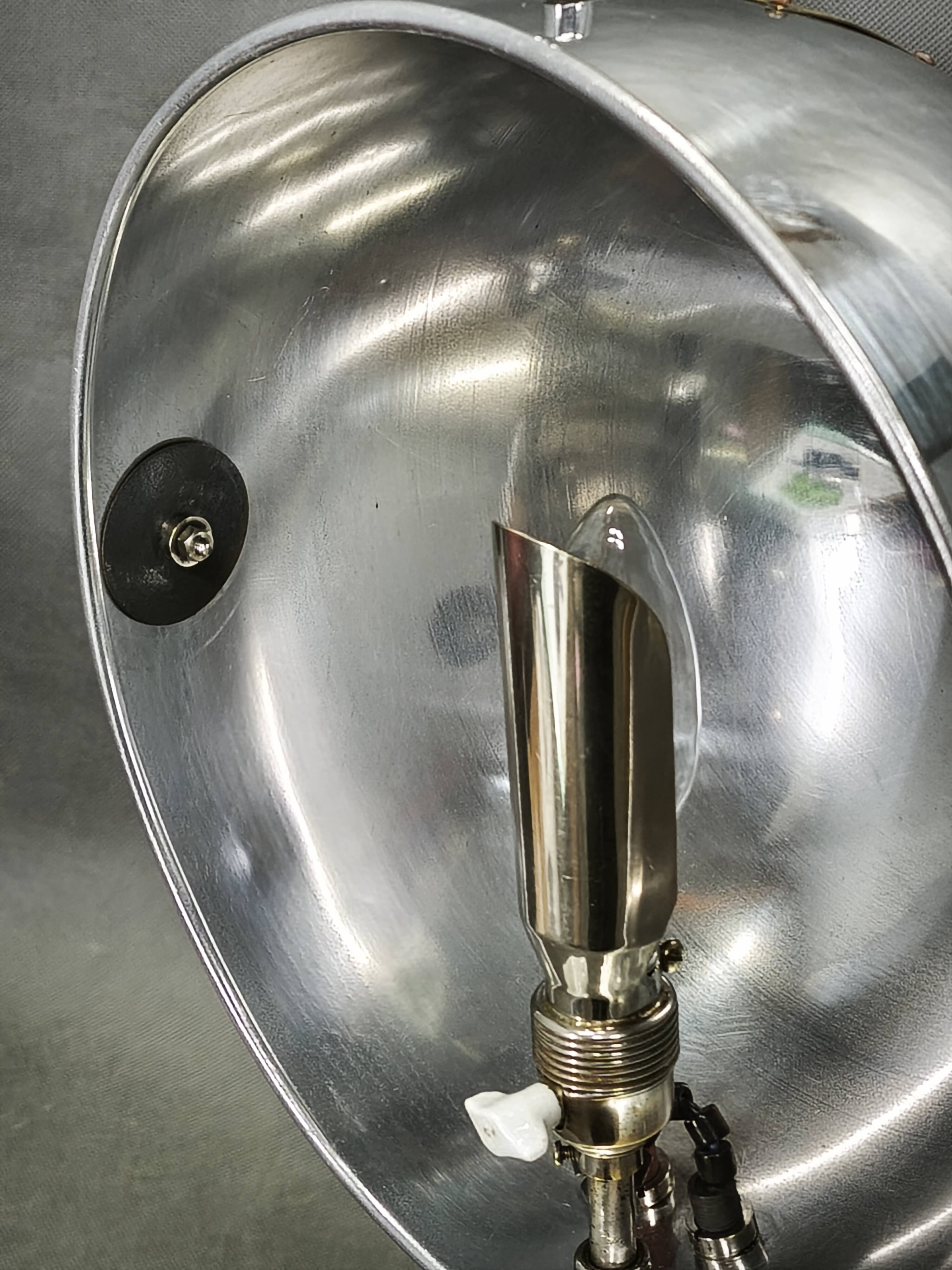 1930s Bauhaus Hanau Quartz Chrome Adjustable Table Lamp, Germany