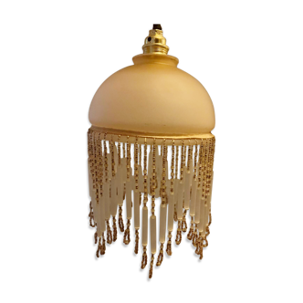 Small fringed glass pendant light