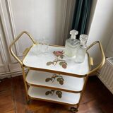 Golden trolley on wheels