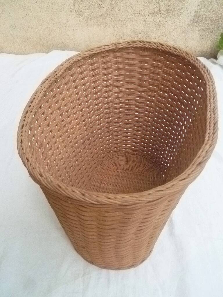 rattan waste paper basket