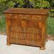 Ancienne commode en noyer et ronce de noyer