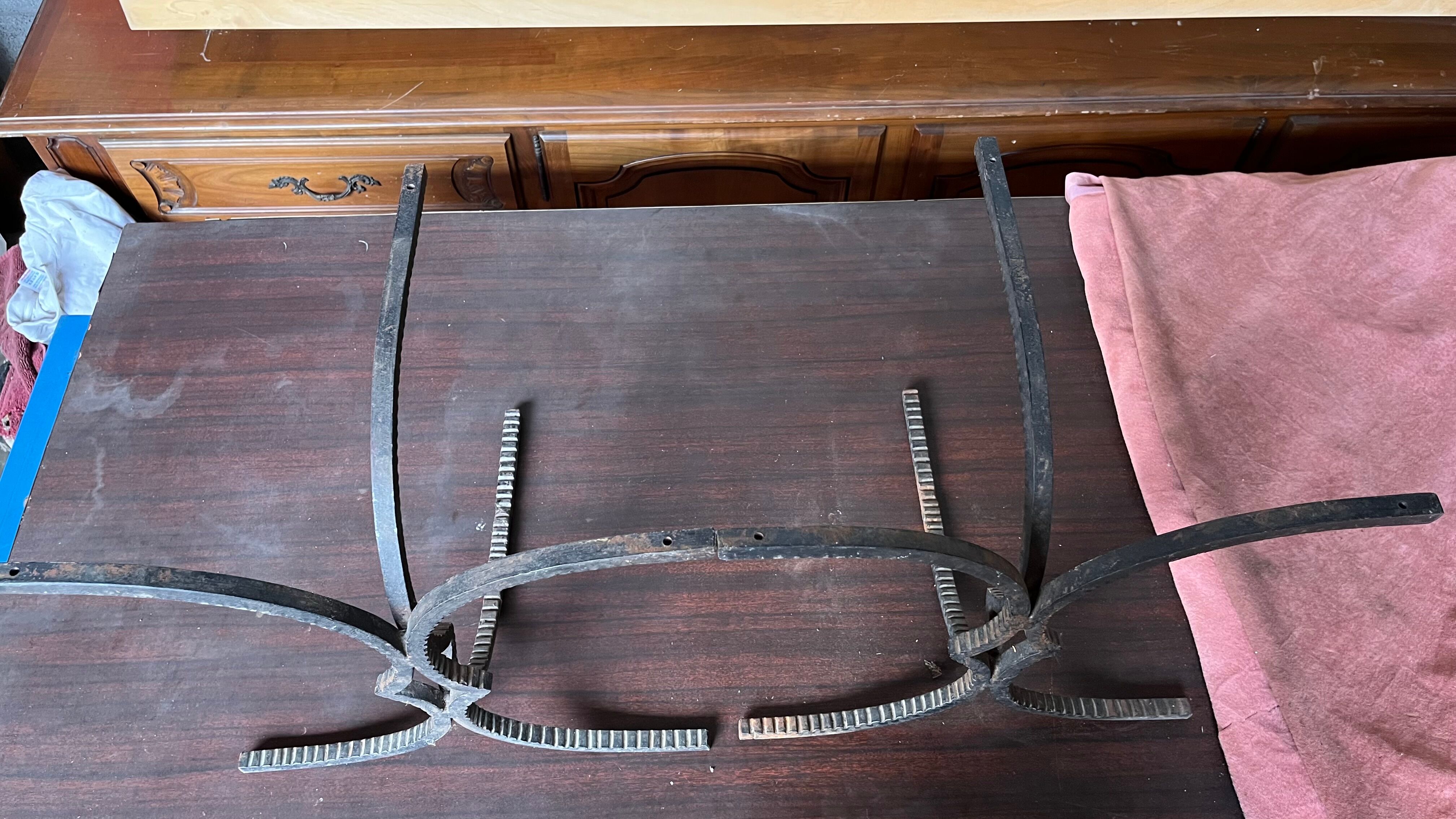 Wrought iron coffee table legs