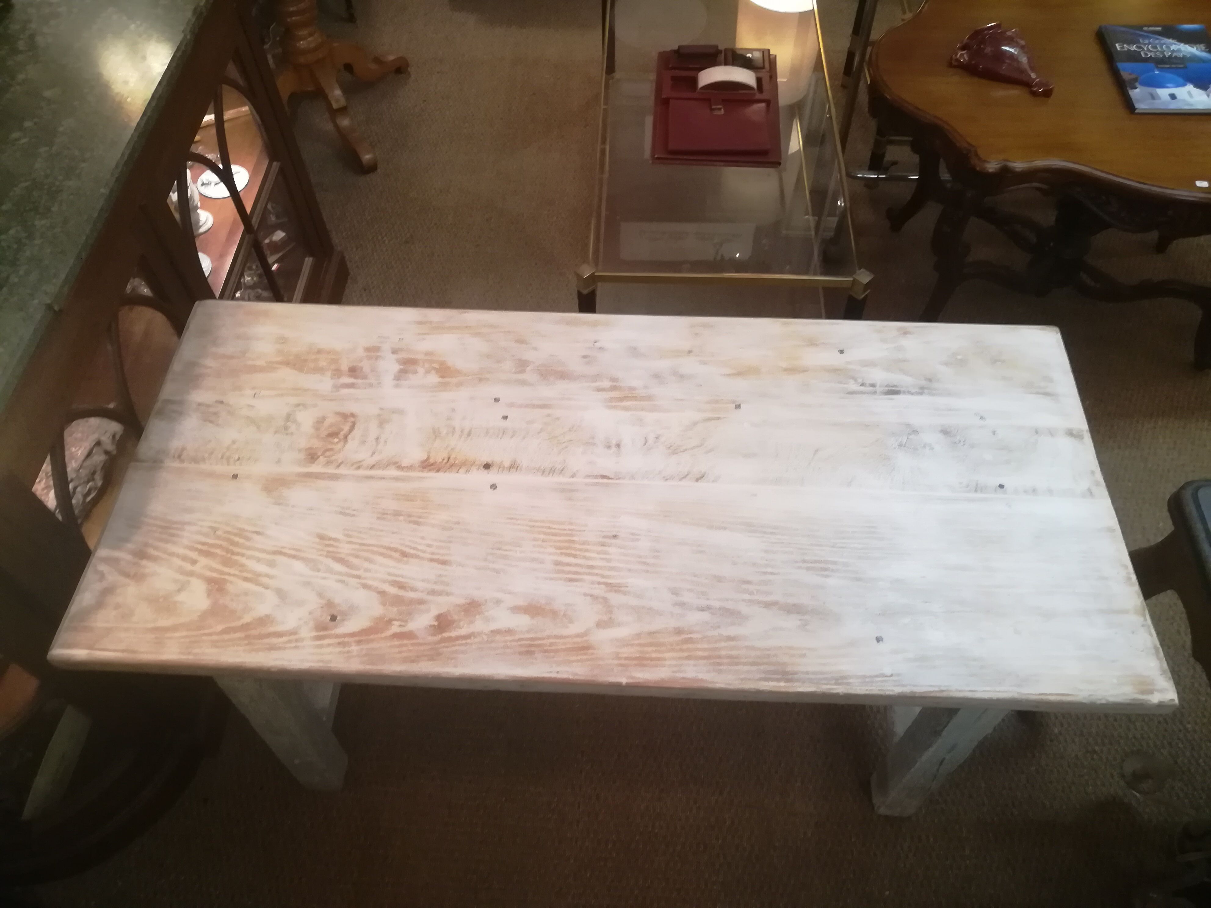 Patinated farm table