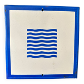 Waves vintage europe industrial enamel sign decoration