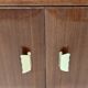 Pair of Elegant Walnut Nightstands with a Crystal Top Shelf