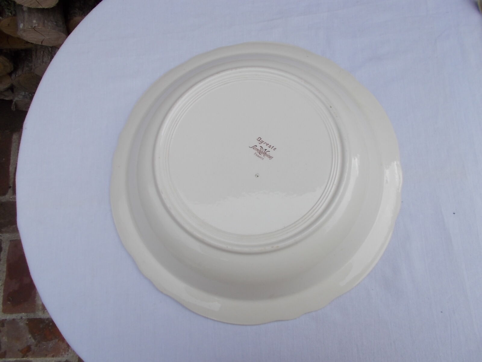 Round hollow plate diameter 32.5 Sarreguemines Agreste models