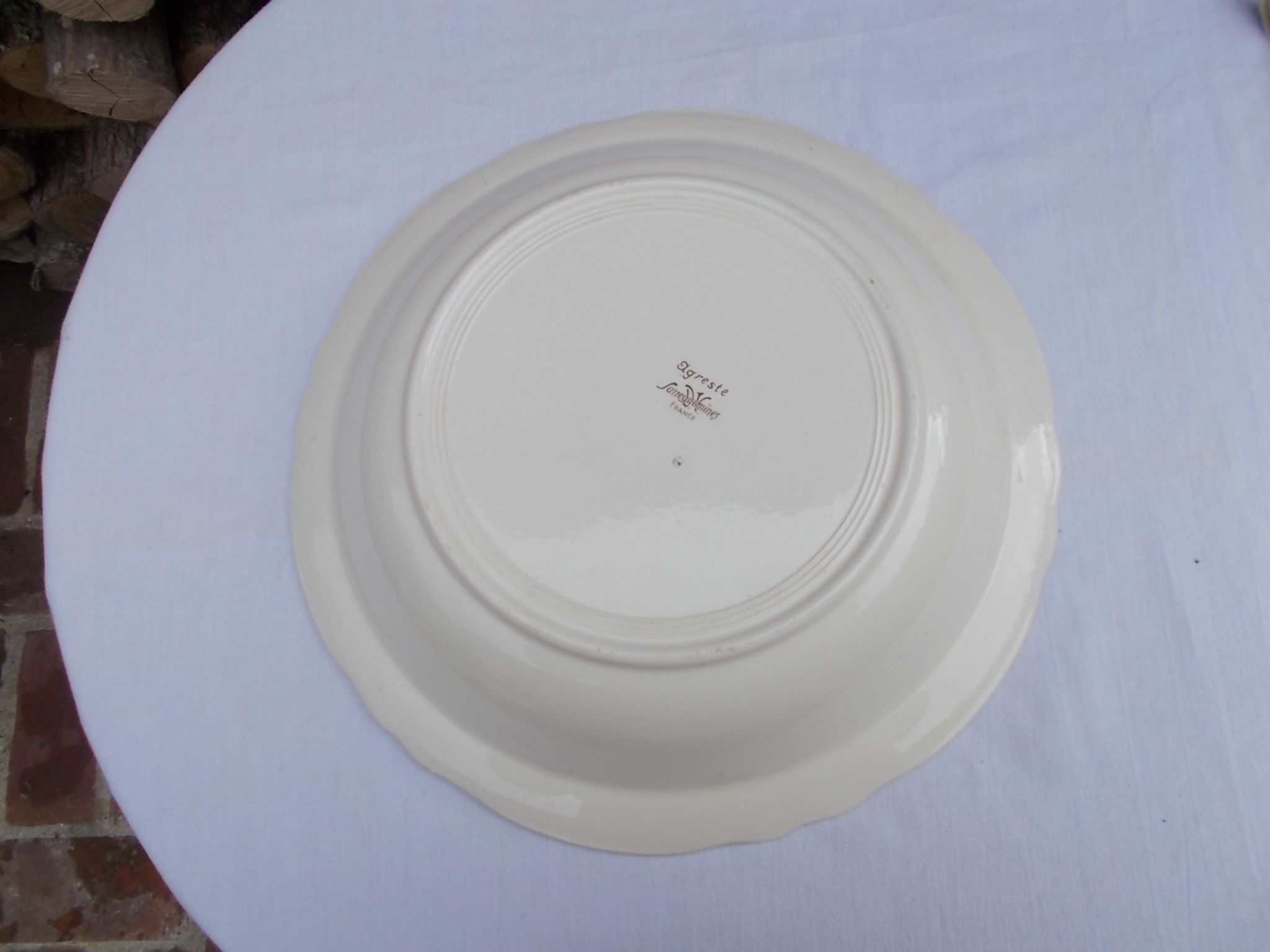 Round hollow plate diameter 32.5 Sarreguemines Agreste models