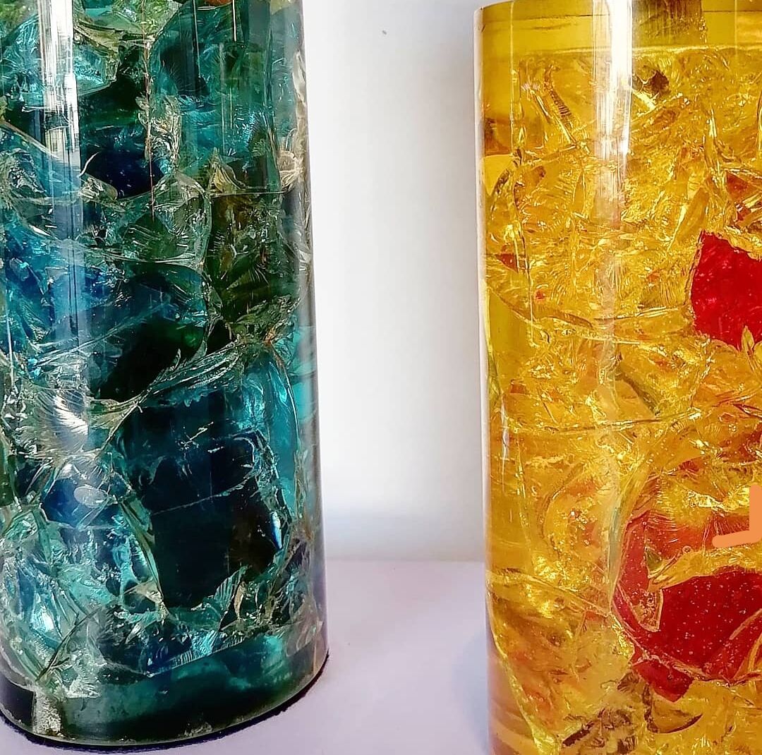 Fractal resin lamps 1970