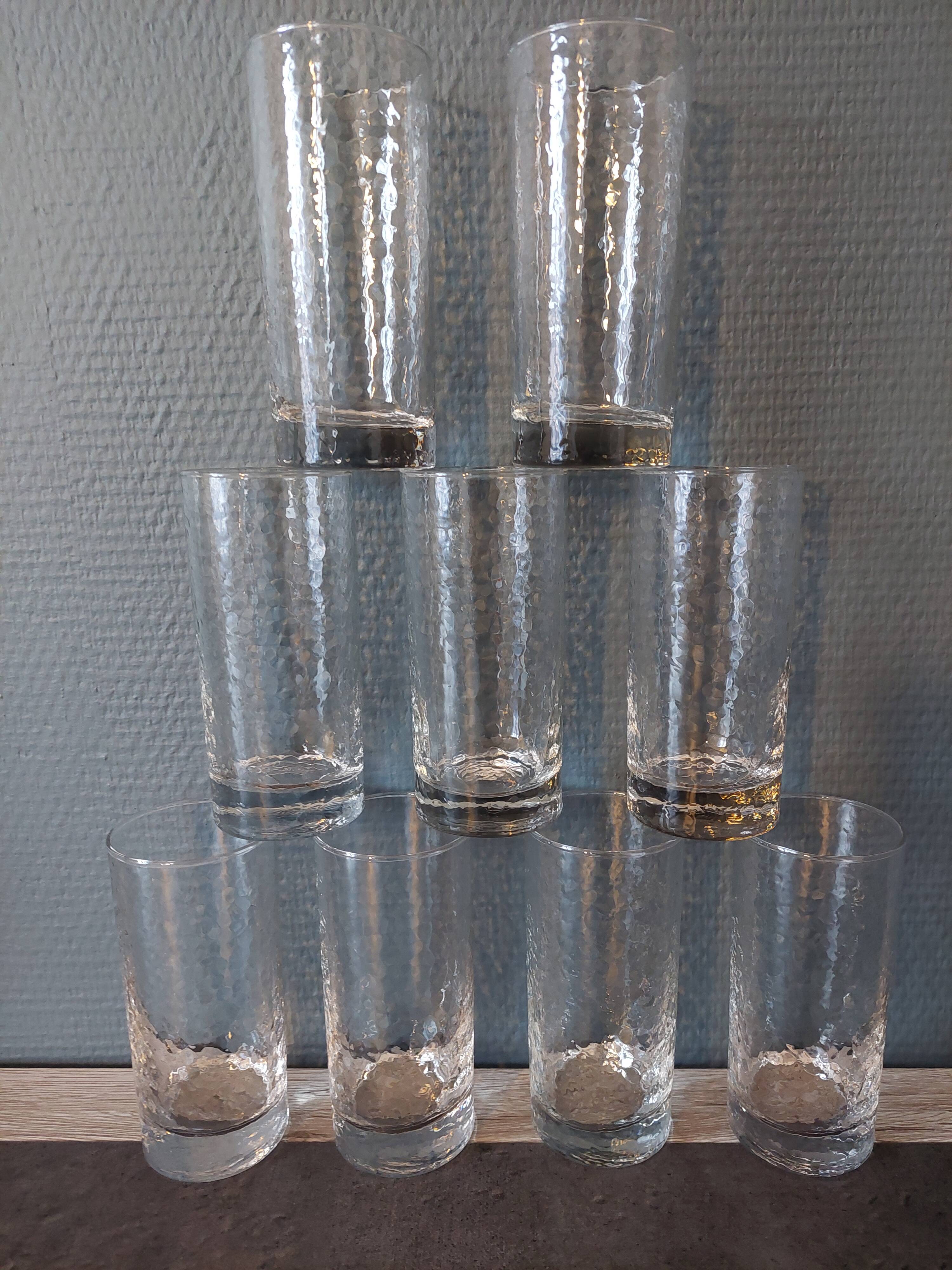 9 water glasses