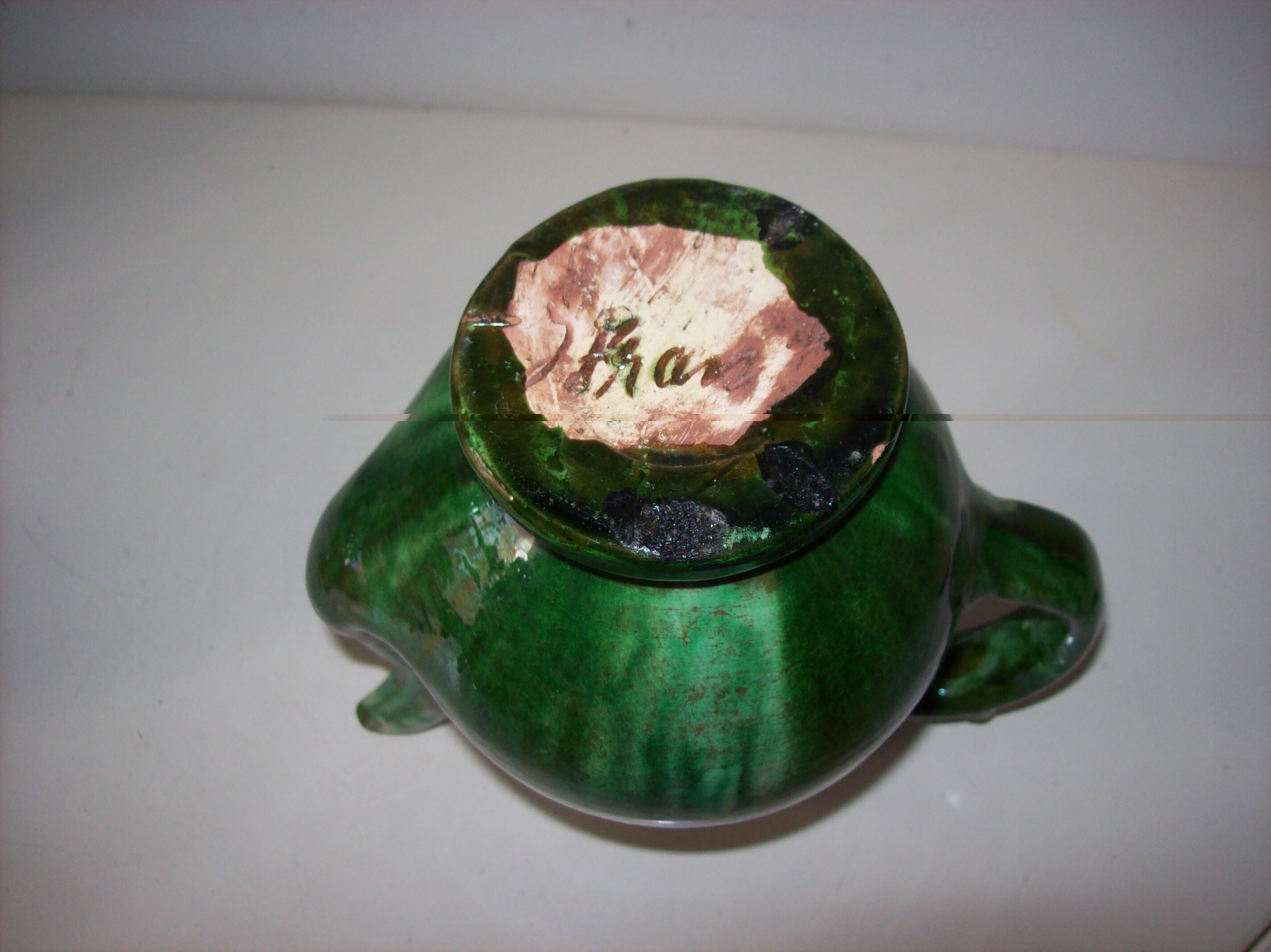 Signed ceramic teapot