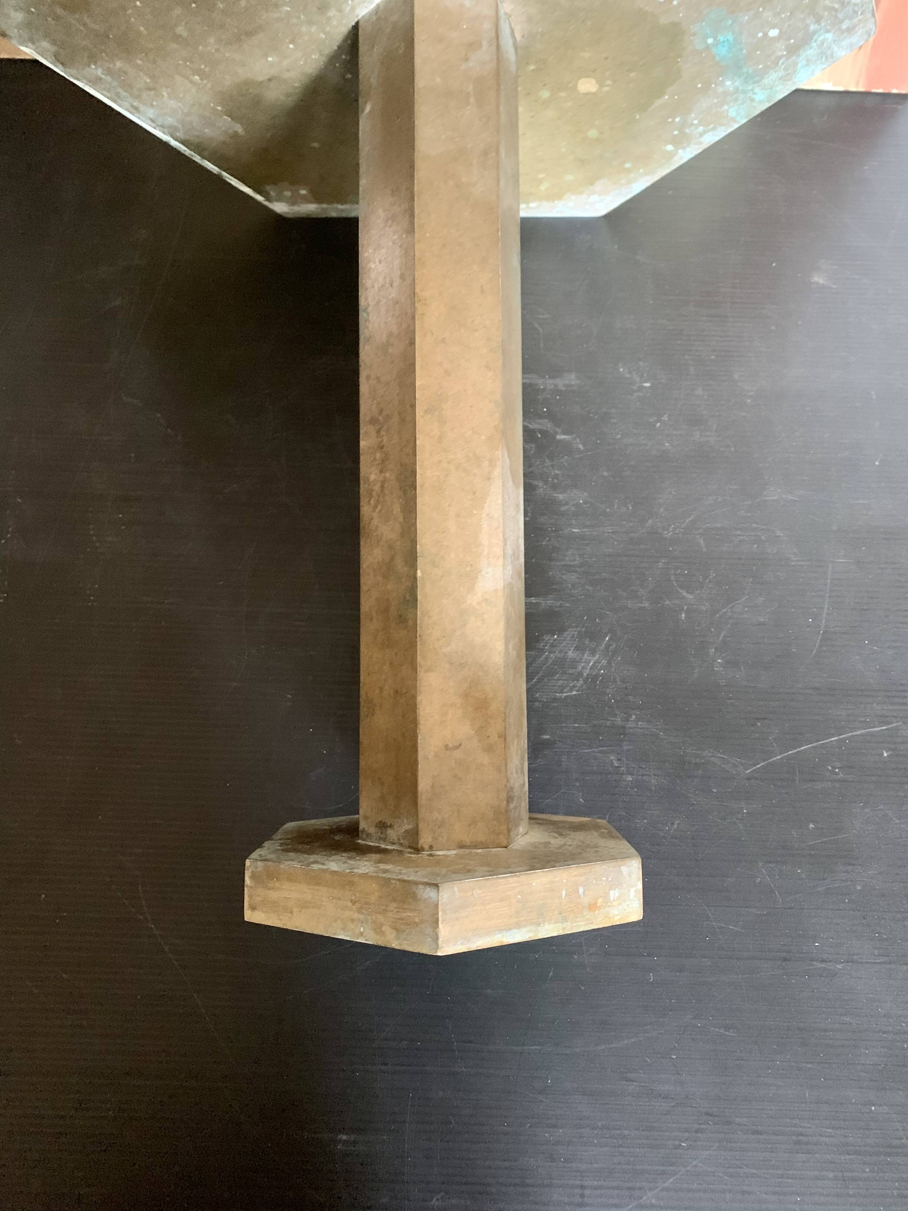 Brass base for statue or object