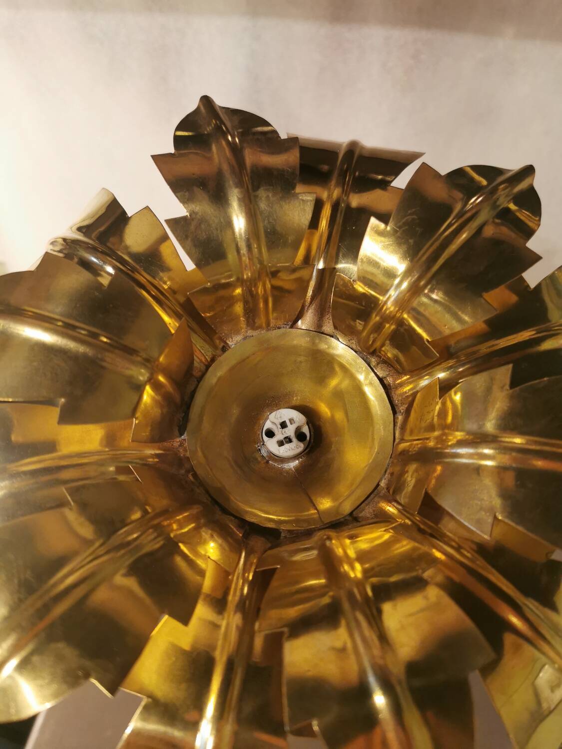 Solid brass palm tree lamp