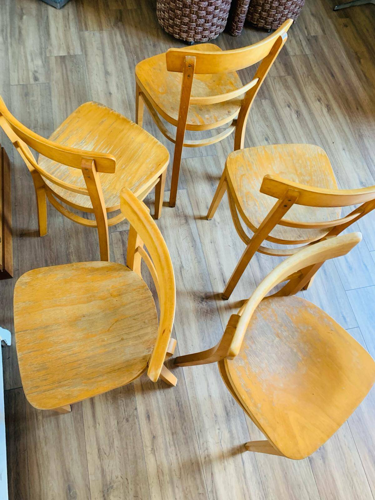 Set of 5 bistro chairs