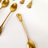 Lot small brass spoons