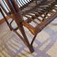 Lot de 2 Fauteuils de jardin en rotin et bambou -Vintage -Années 60 - avec coussins - vernis satin