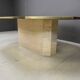 Table design vintage en laiton gravé par Roger Vanhevel
