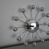 Wall clock spider chrome design karlsson vintage 1970-80