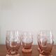 Set of 5 pink glasses