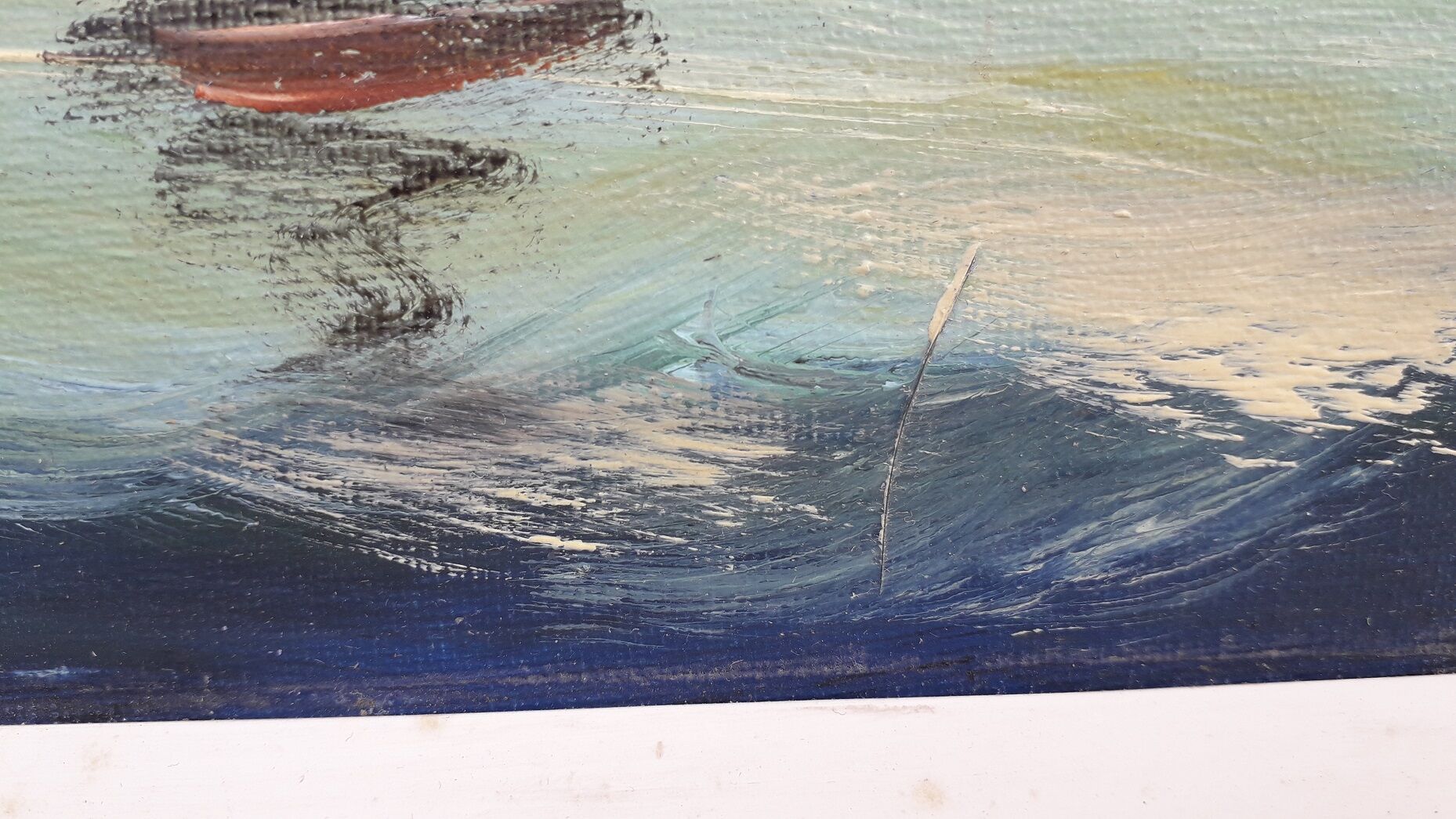 Signed marine painting