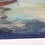 Signed marine painting