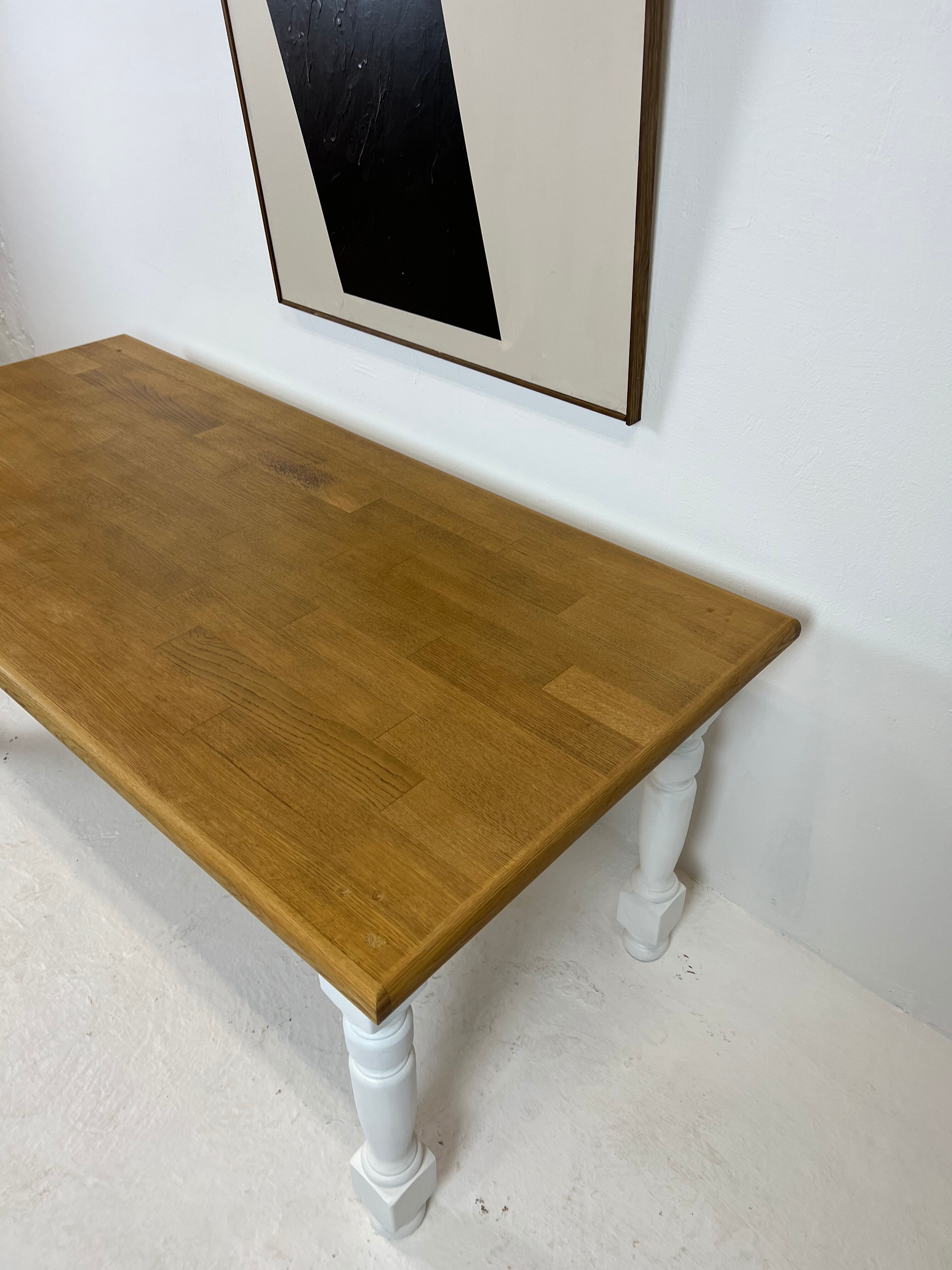 Ivory white base farmhouse table