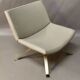 Design armchair with light grey skai top