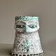 Glazed ceramic owl – Totem sculpture