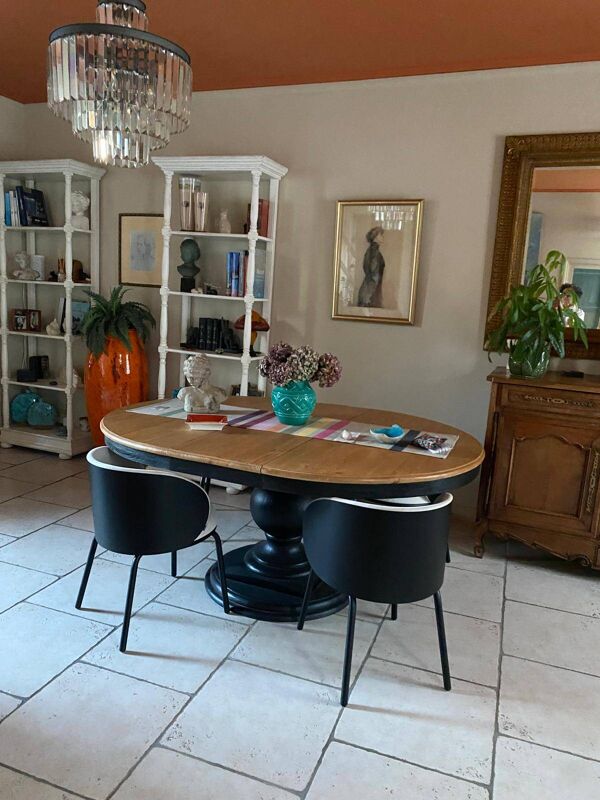 Table ronde extensible Interior’s – bois massif